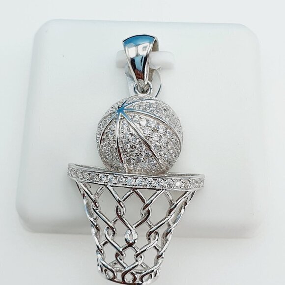 "925 Sterling Silver Cubic Zirconia Pendant, UU1P6A6041 - Picture 4 of 8